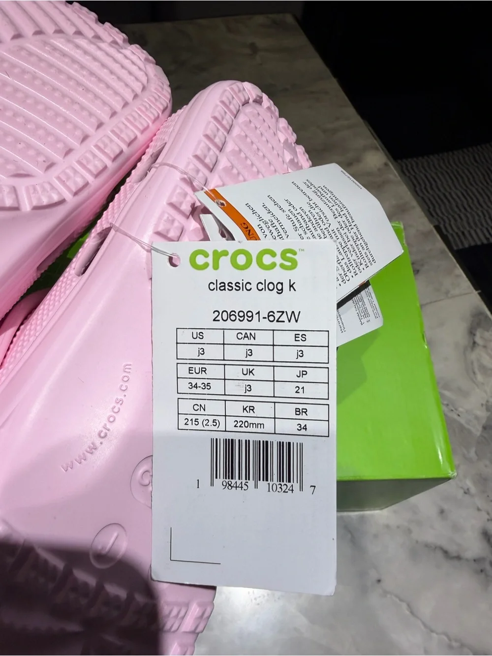 CROCS Kids Pink Classic Clog